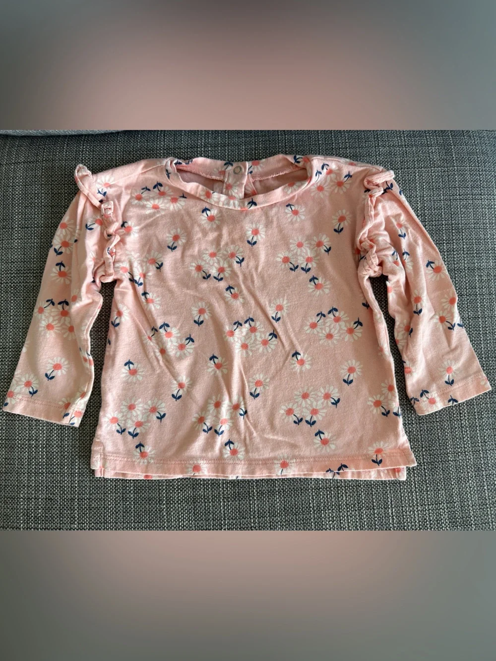 Baby GAP | Pink Floral Ruffle Sleeve Set, Size 12-18 Mo ✨